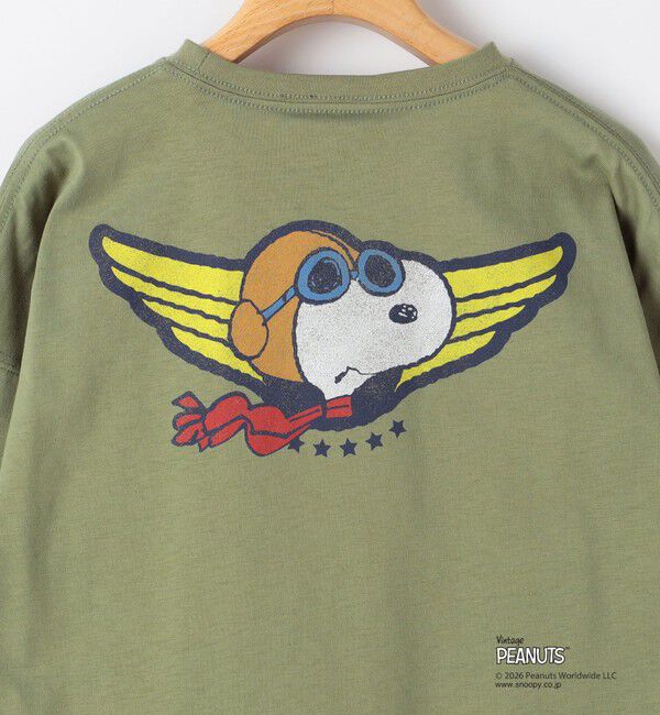 SHIPS KIDS「SHIPS KIDS:100～130cm / PEANUTS FA プリント ロングスリーブ Tシャツ」|Tシャツ・カットソー|