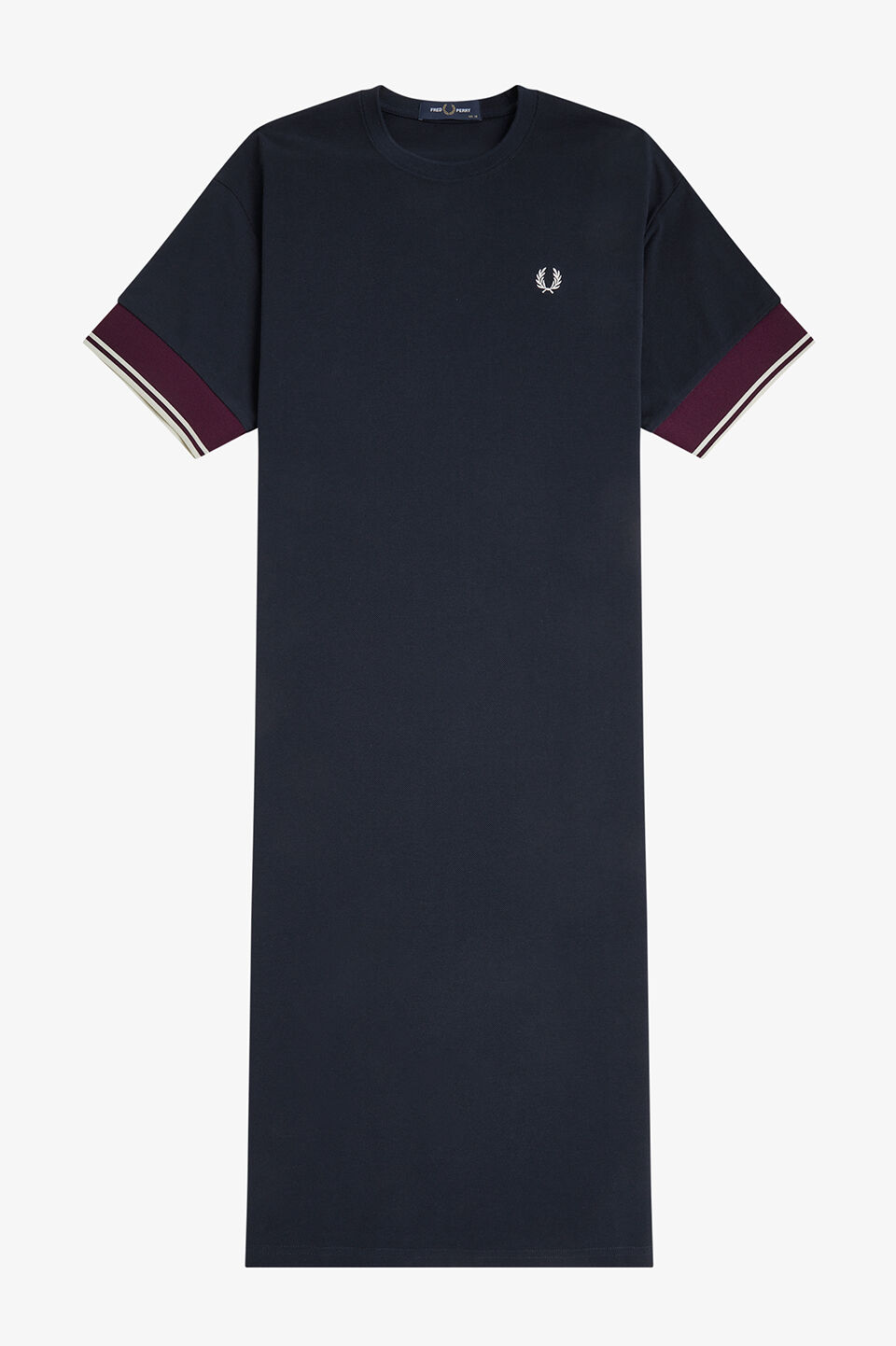 FRED PERRY 「Contrast Cuff Pique T-Shirt Dress／コントラストカフ鹿の子Tシャツワンピース」|ワンピース|