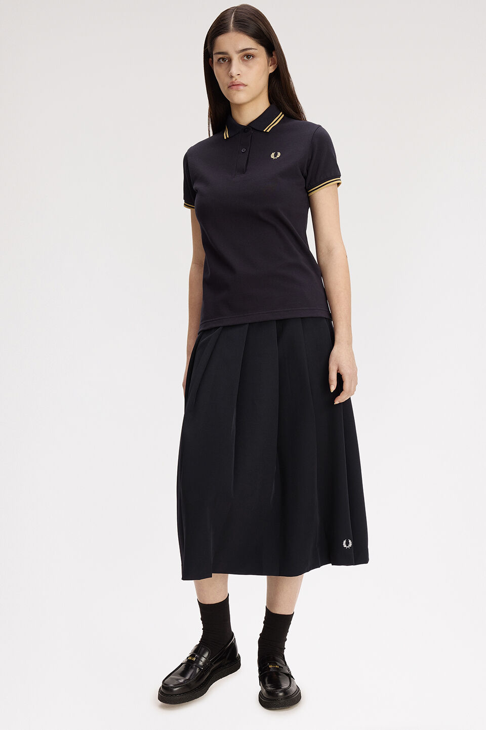 FRED PERRY 「FRED PERRY／Pleated Midi Skirt／プリーツミディスカート」|スカート|