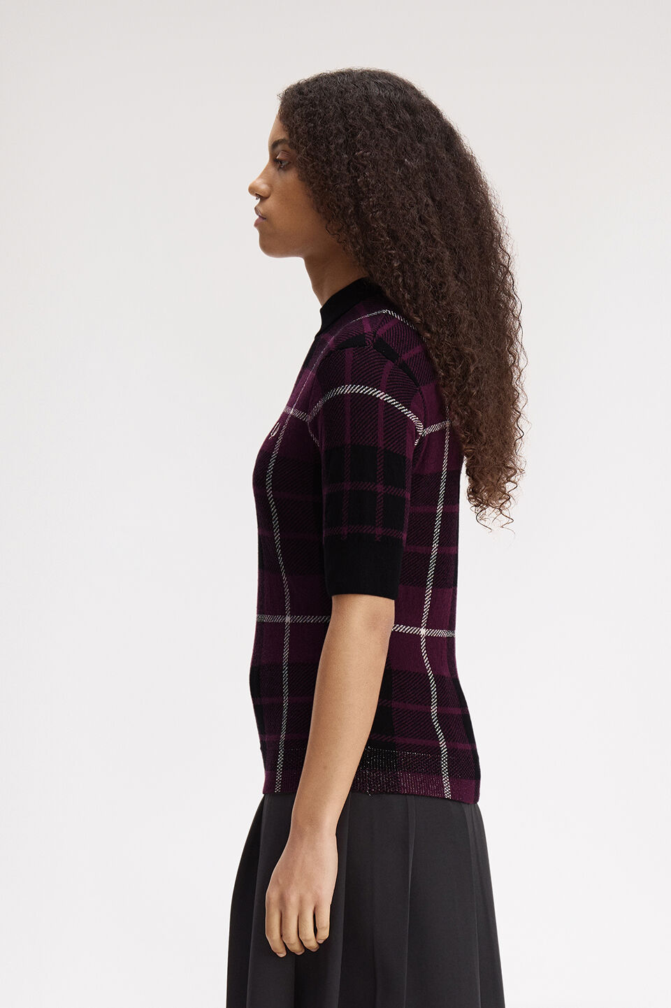 FRED PERRY 「FRED PERRY／Boucle Tartan Knitted T-Shirt／ブークレタータンチェックニットTシャツ」|Tシャツ・カットソー|