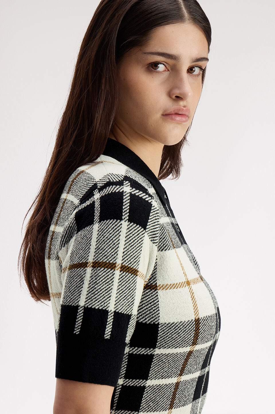 FRED PERRY 「FRED PERRY／Boucle Tartan Knitted Shirt／ブークレタータンチェックニットポロ」|Tシャツ・カットソー|