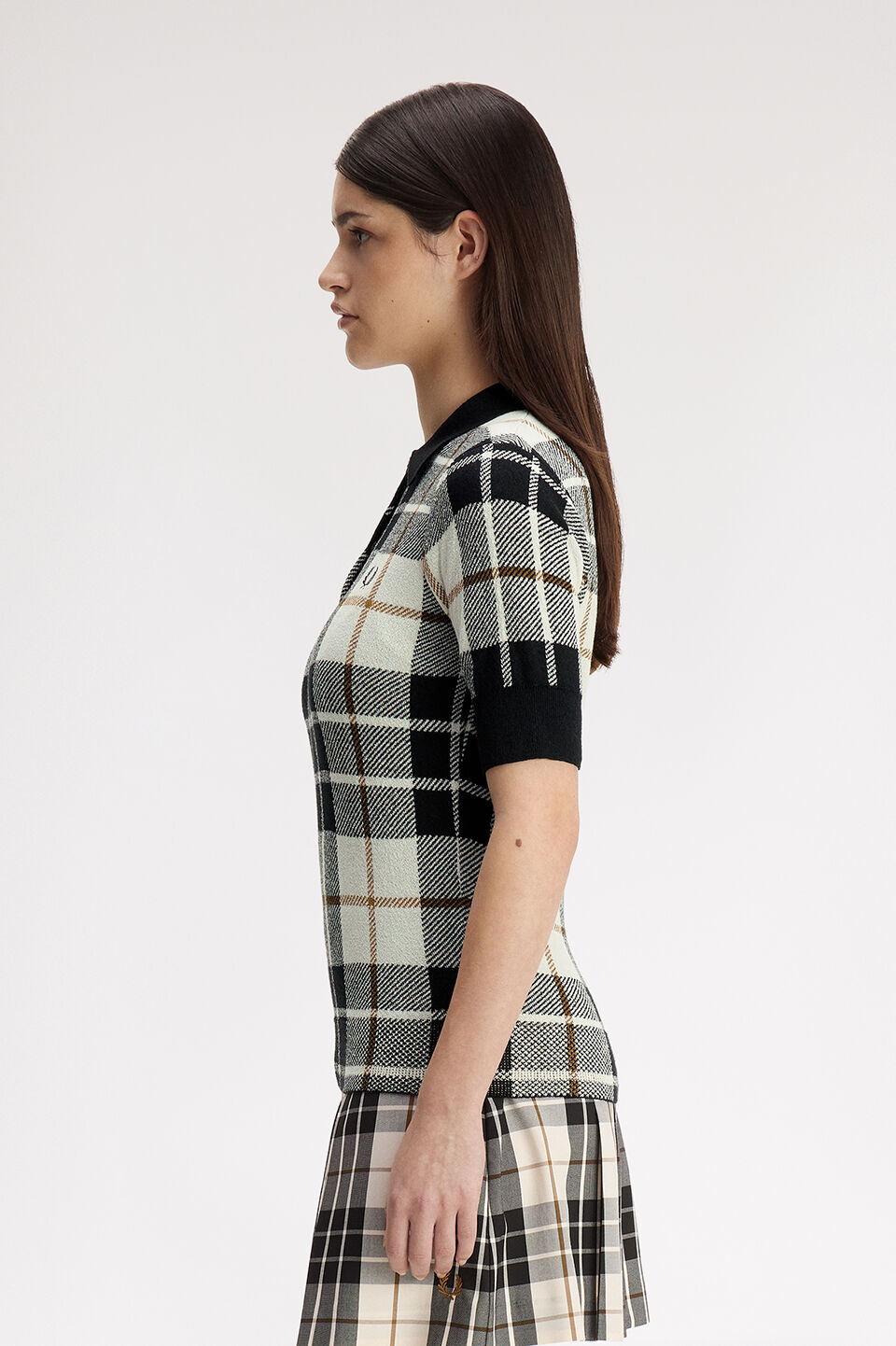 FRED PERRY 「FRED PERRY／Boucle Tartan Knitted Shirt／ブークレタータンチェックニットポロ」|Tシャツ・カットソー|