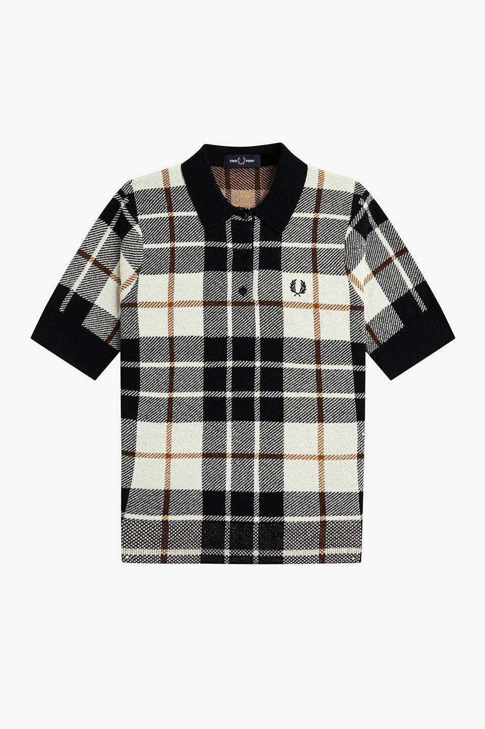 FRED PERRY 「FRED PERRY／Boucle Tartan Knitted Shirt／ブークレタータンチェックニットポロ」|Tシャツ・カットソー|