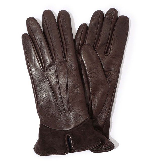 TOMORROWLAND GOODS「GALA GLOVES スエードコンビグローブ 」|手袋|49 ダークブラウン