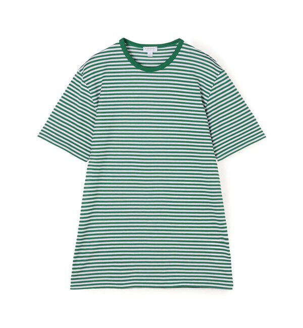 TOMORROWLAND BUYING WEAR「SUNSPELコットン クラシック ボーダーTシャツ」|Tシャツ・カットソー|54 Bright Green