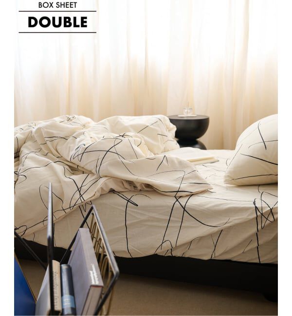 journal standard Furniture「WEATHER LINES BOX SHEET D　ボックスシーツ ダブル」|その他|ナチュラル