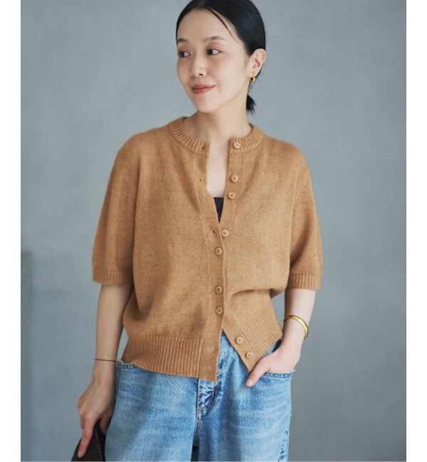 Plage「《予約》Mohair Mix Hansode カーディガン」|カーディガン|キャメル