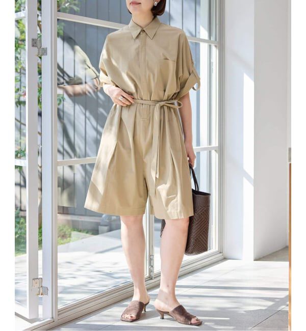 SLOBE IENA「《接触冷感》HTウェザールーズバミューダサロペ」|オールインワン|