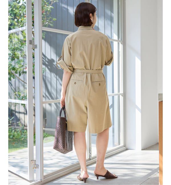 SLOBE IENA「《接触冷感》HTウェザールーズバミューダサロペ」|オールインワン|