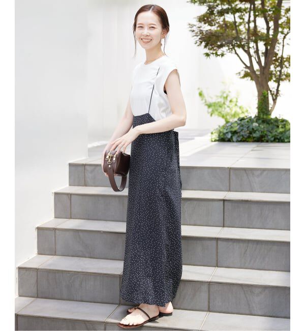 SLOBE IENA「《2枚セット/WEB限定/追加2》アイラインキャミワンピース&times;ノースリーブTEEセット」|ワンピース|