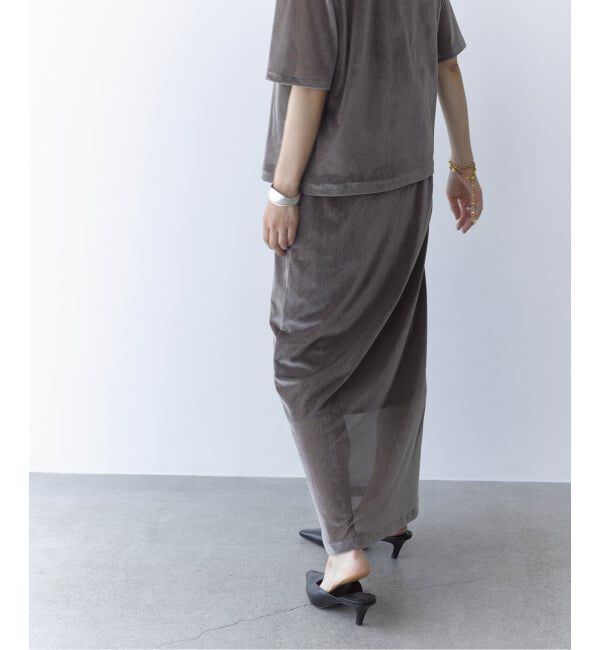 VERMEIL par iena「ベロアメッシュスカート」|スカート|