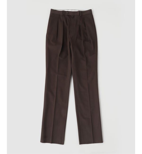 EDIFICE「NEAT（ニート）French Cotton Drill Standard」|スラックス|ブラウン