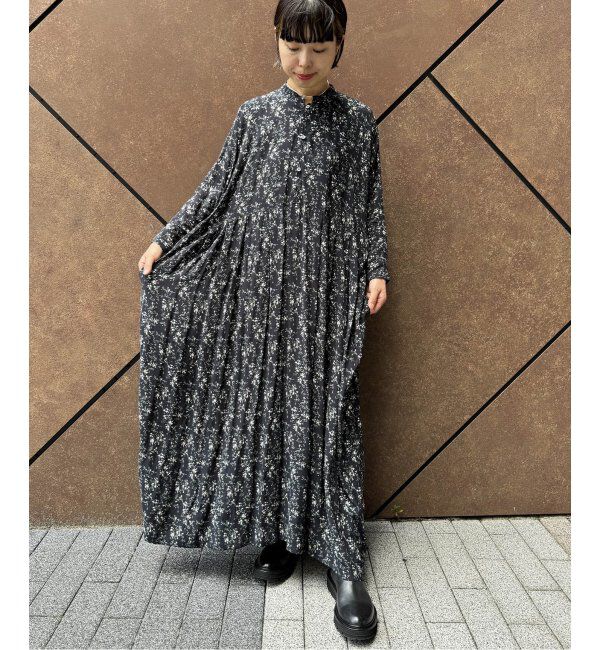 journal standard luxe「フラワー ampleプルワンピース」|ワンピース|ブラック