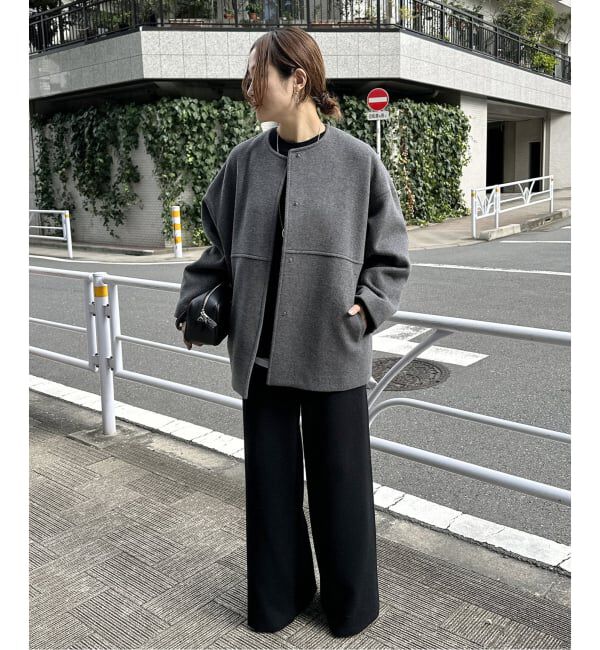 JOURNAL STANDARD「《追加4》スーパー140ビーバーノーカラーショートコート」|ノーカラーコート|