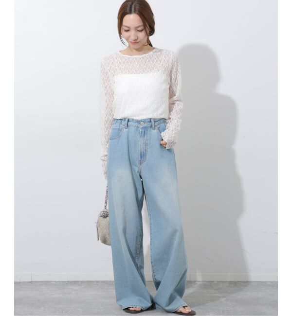 JOURNAL STANDARD relume「《WEB限定追加3》フラワーシアーレースロングスリーブ」|Tシャツ・カットソー|