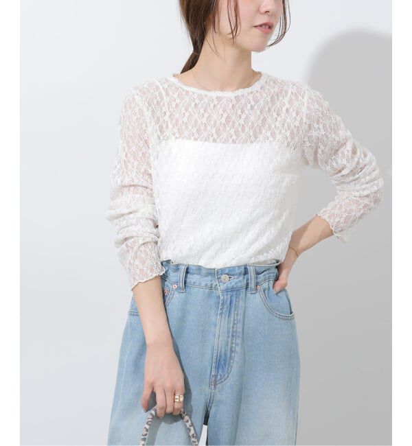 JOURNAL STANDARD relume「《WEB限定追加3》フラワーシアーレースロングスリーブ」|Tシャツ・カットソー|