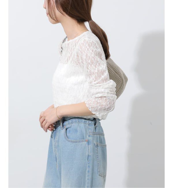 JOURNAL STANDARD relume「《WEB限定追加3》フラワーシアーレースロングスリーブ」|Tシャツ・カットソー|
