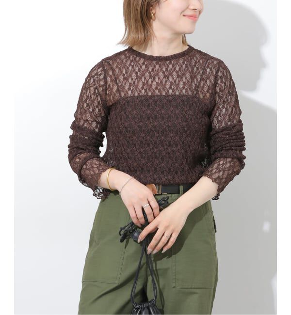 JOURNAL STANDARD relume「《WEB限定追加3》フラワーシアーレースロングスリーブ」|Tシャツ・カットソー|