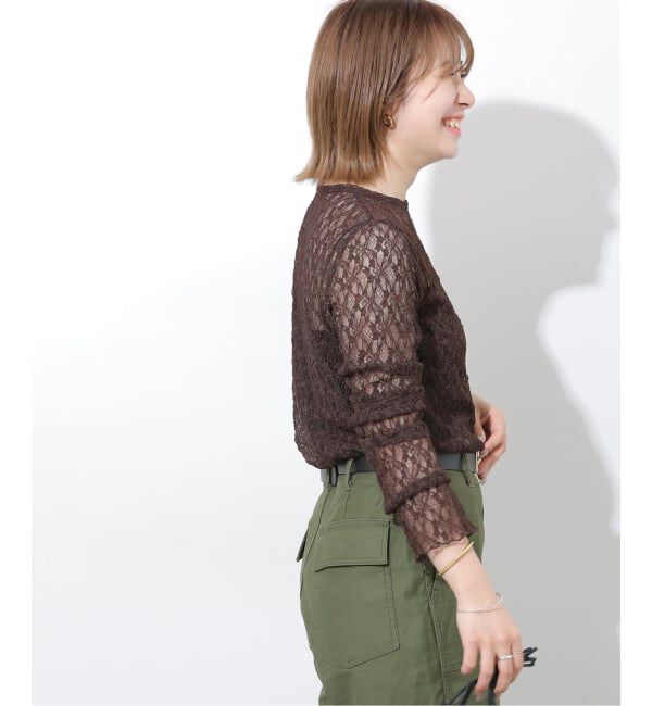 JOURNAL STANDARD relume「《WEB限定追加3》フラワーシアーレースロングスリーブ」|Tシャツ・カットソー|
