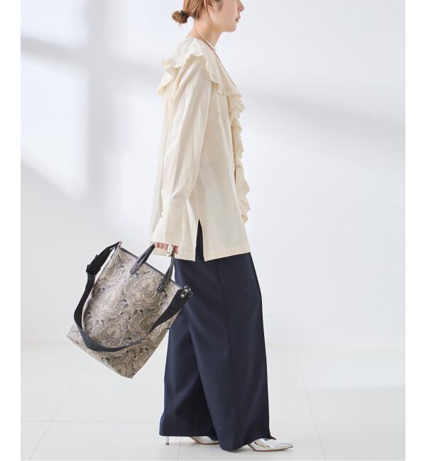 journal standard L'essage「《予約》Uhr/ウーア Cotton Silk Ruffle Frill Shirt シャツ」|シャツ・ブラウス|
