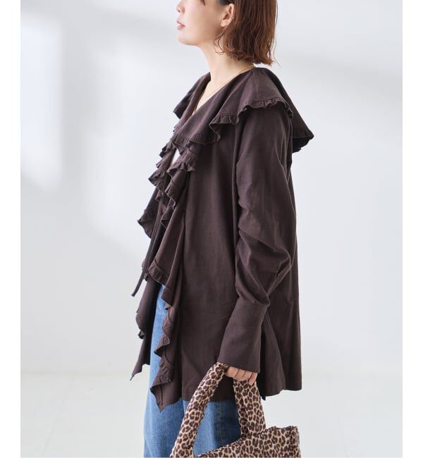 journal standard L'essage「《予約》Uhr/ウーア Cotton Silk Ruffle Frill Shirt シャツ」|シャツ・ブラウス|