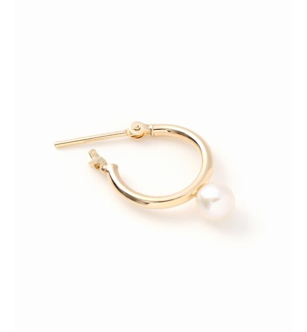 Lilas by Spick&Span「《WEB限定》パールフープピアスM K10（両耳）」|ピアス|