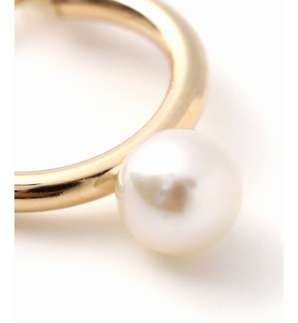 Lilas by Spick&Span「《WEB限定》パールフープピアスM K10（両耳）」|ピアス|