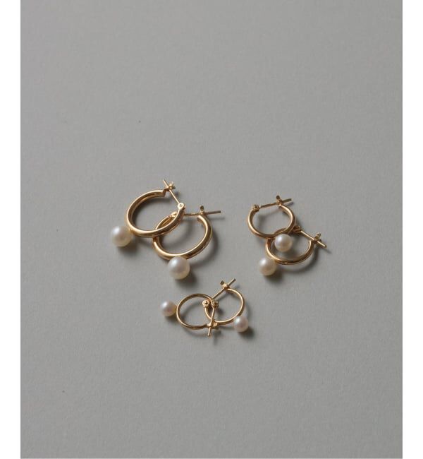 Lilas by Spick&Span「《WEB限定》パールフープピアスM K10（両耳）」|ピアス|