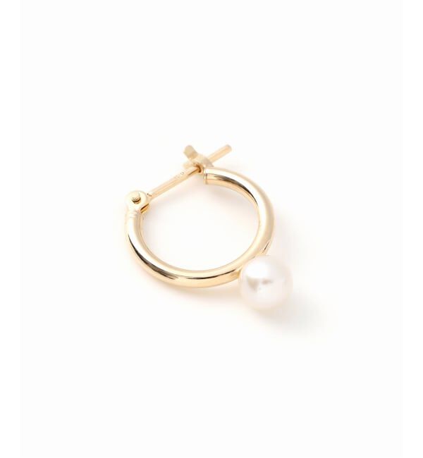 Lilas by Spick&Span「《WEB限定》パールフープピアスM K10（両耳）」|ピアス|