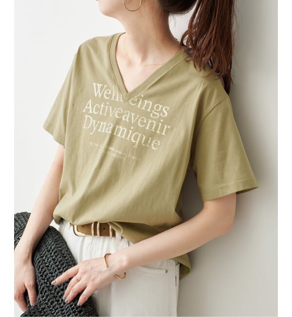 Spick and Span「《別注》La Hutte / ラ ユット V neck Tee*」|Tシャツ・カットソー|