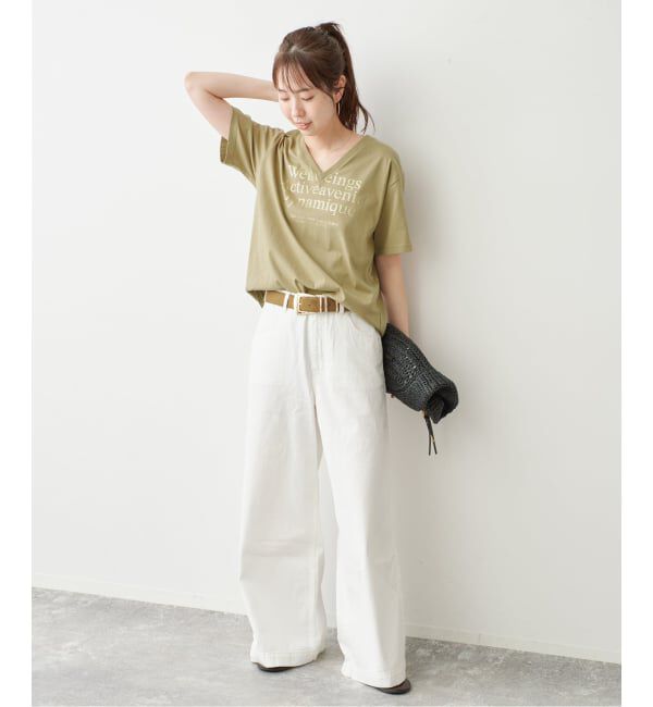 Spick and Span「《別注》La Hutte / ラ ユット V neck Tee*」|Tシャツ・カットソー|