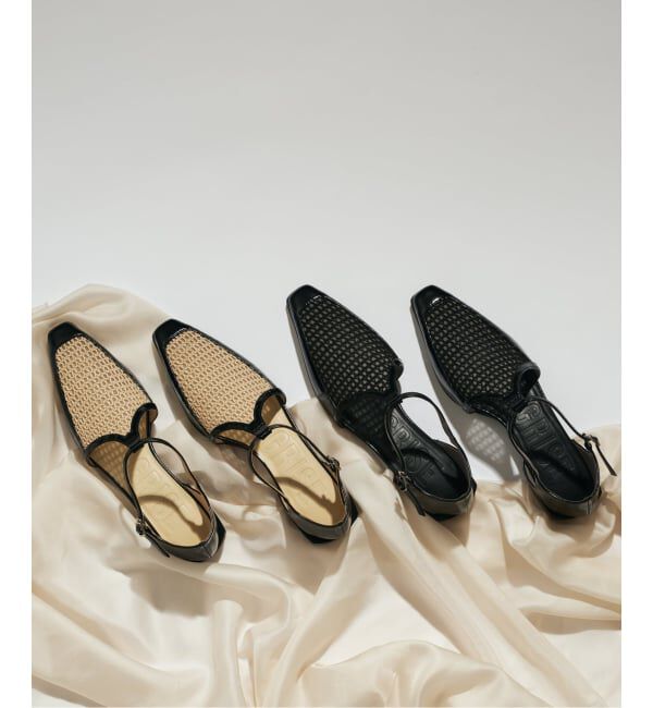 GRISE「《WEB+一部店舗限定》GRISEナロースクエアコンビTストラップセパレートフラット」|その他|