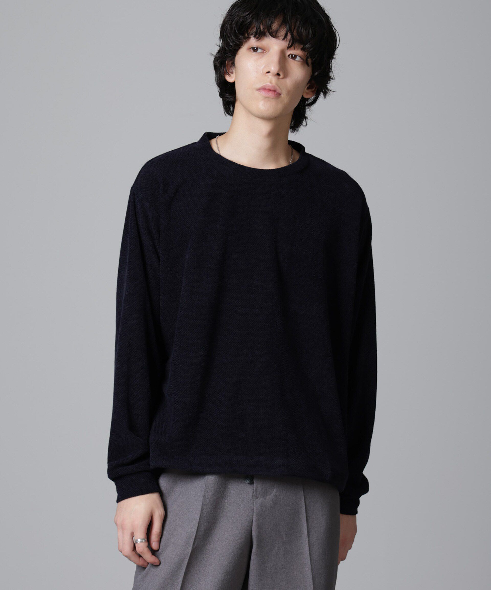 NANO universe「モールライクドローコードプルオーバー 長袖」|Tシャツ・カットソー|