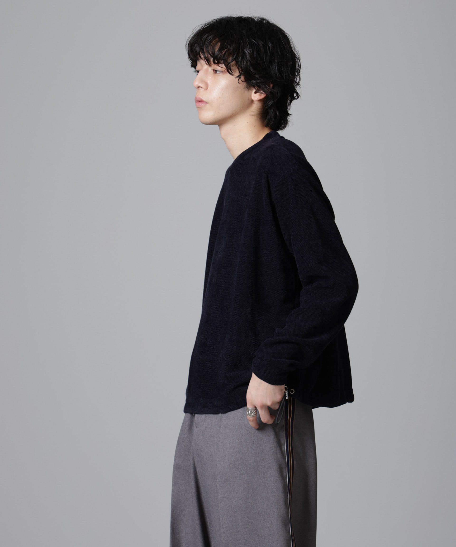 NANO universe「モールライクドローコードプルオーバー 長袖」|Tシャツ・カットソー|