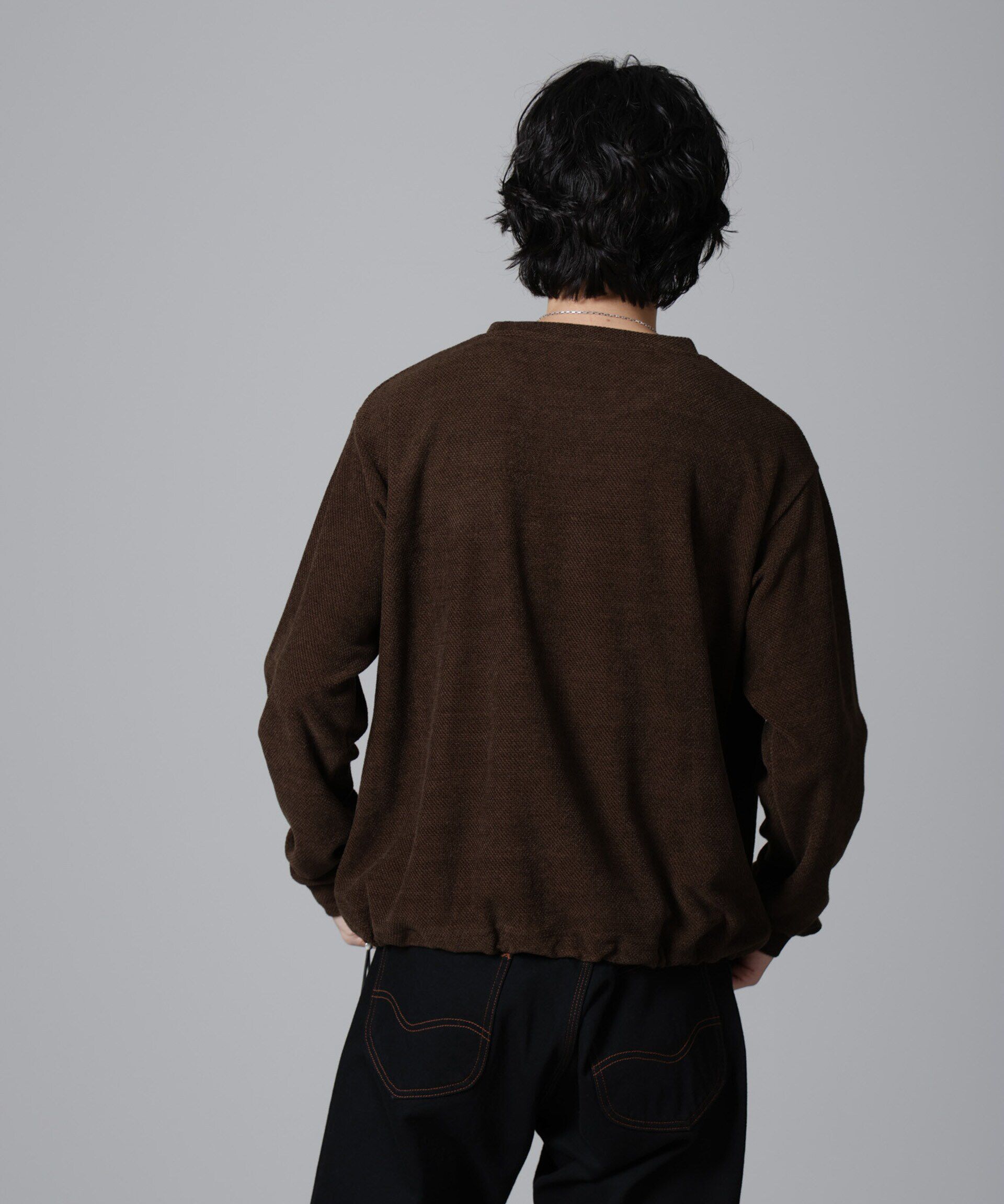 NANO universe「モールライクドローコードプルオーバー 長袖」|Tシャツ・カットソー|