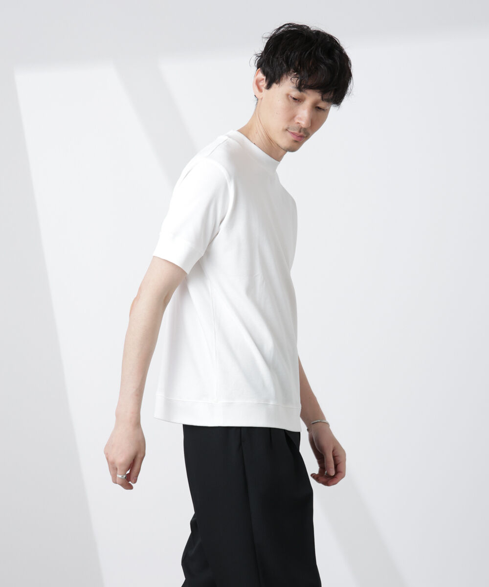 NANO universe「[FORMAL JERSEY]モックネックカットソー半袖」|Tシャツ・カットソー|
