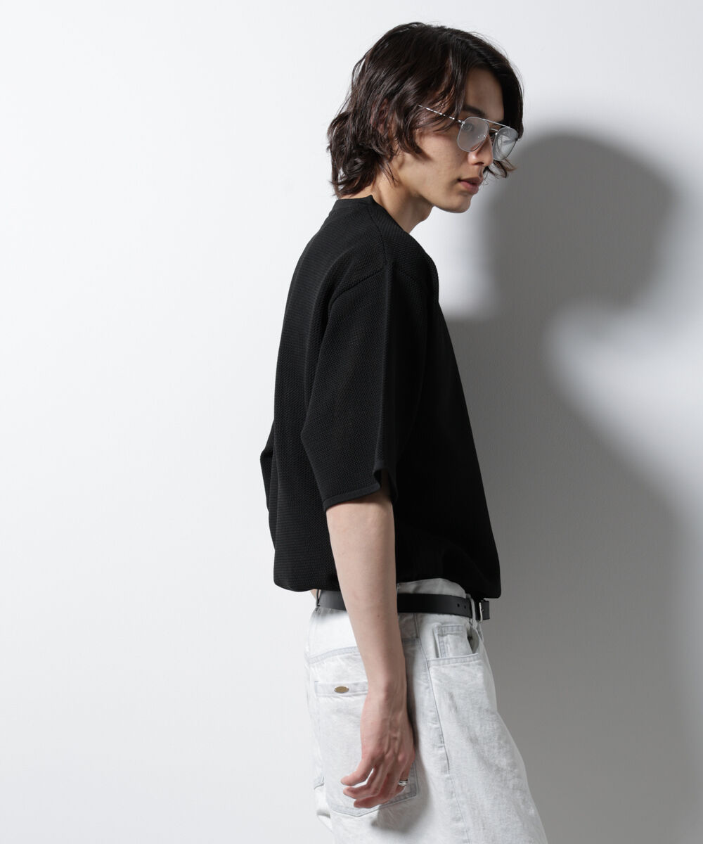 NANO universe「スポンディッシュ メッシュ クルーネックニットTEE」|ニット・セーター|