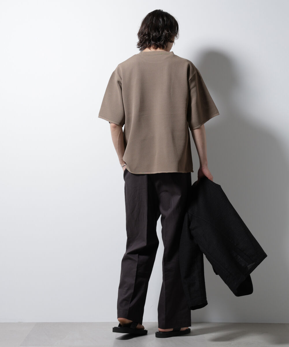 NANO universe「スポンディッシュ メッシュ クルーネックニットTEE」|ニット・セーター|