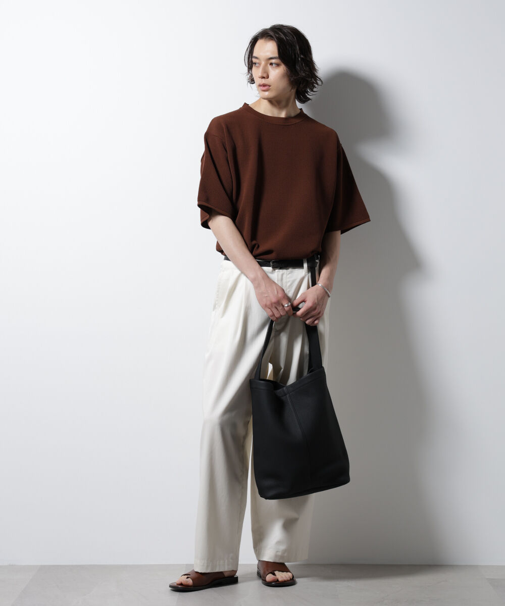 NANO universe「スポンディッシュ メッシュ クルーネックニットTEE」|ニット・セーター|