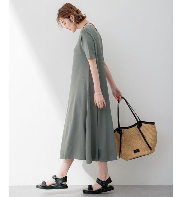 23区「【洗える】レーヨンポリエステルストレッチ フレア ワンピース」|ワンピース|