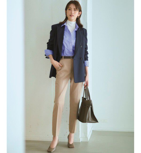 23区「【CLASSY.掲載/洗える】スムージーコットン タートルネック ニット」|ニット・セーター|