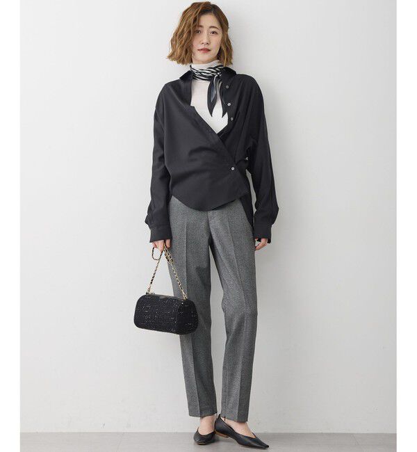 23区「【CLASSY.掲載/洗える】スムージーコットン タートルネック ニット」|ニット・セーター|