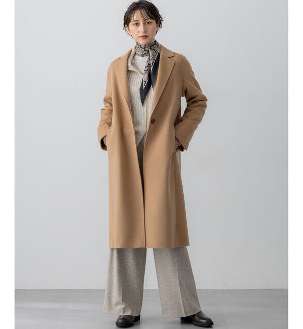23区「【CLASSY.掲載/洗える】スムージーコットン タートルネック ニット」|ニット・セーター|