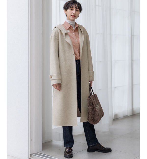 23区「【CLASSY.掲載/洗える】スムージーコットン タートルネック ニット」|ニット・セーター|