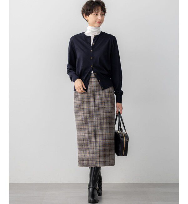 23区「【CLASSY.掲載/洗える】スムージーコットン タートルネック ニット」|ニット・セーター|