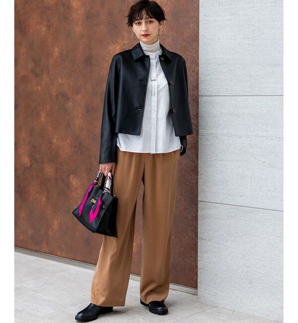 23区「【CLASSY.掲載/洗える】スムージーコットン タートルネック ニット」|ニット・セーター|