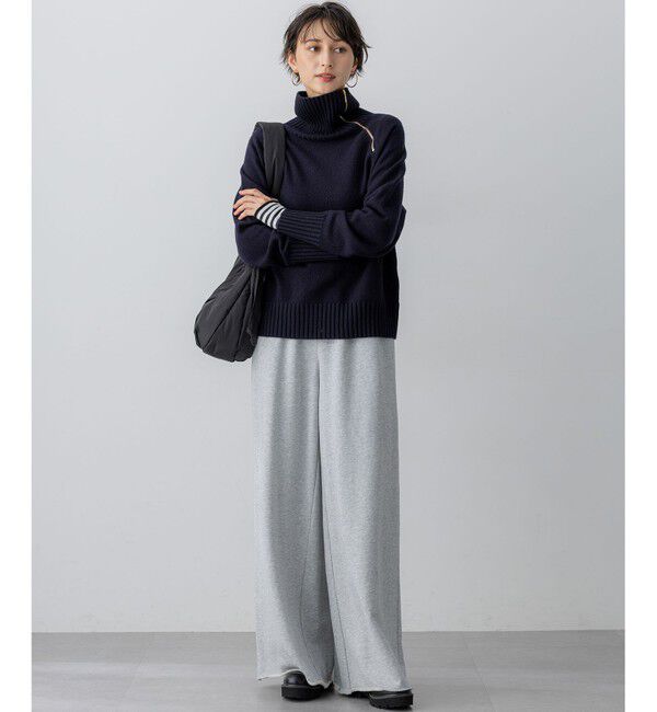 23区「【CLASSY.掲載/洗える】スムージーコットン タートルネック ニット」|ニット・セーター|