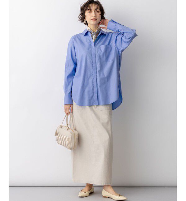 23区「【Oggi掲載・見上愛さん着用】CANCLINI シャーティング ルーズフィットシャツ」|シャツ・ブラウス|