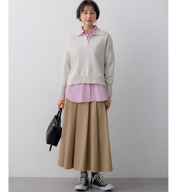 23区「【Oggi掲載・見上愛さん着用】CANCLINI シャーティング ルーズフィットシャツ」|シャツ・ブラウス|