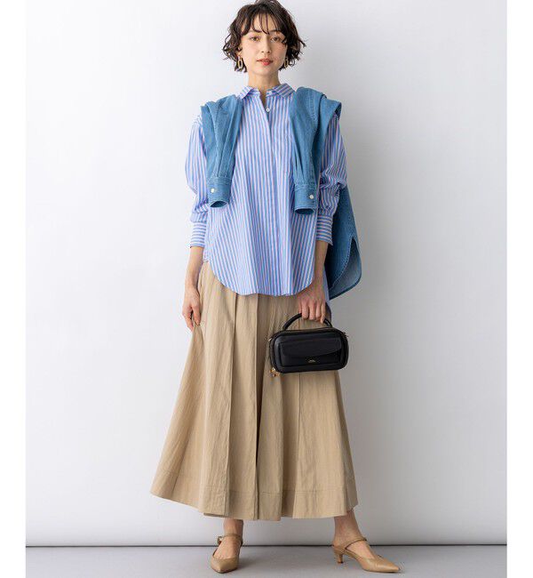 23区「【Oggi掲載・見上愛さん着用】CANCLINI シャーティング ルーズフィットシャツ」|シャツ・ブラウス|